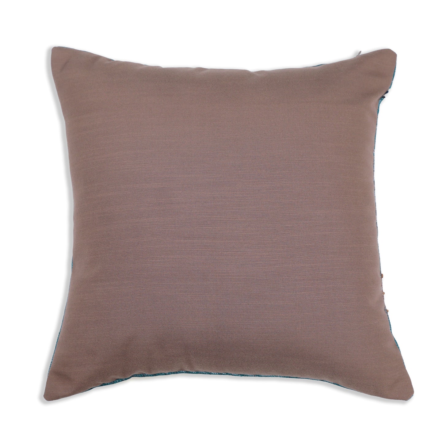 Rosette Turquoise Chenille Cushion Cover