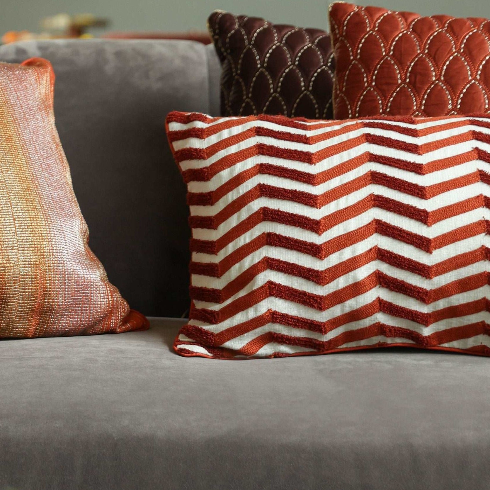 Lahar Hand Embroidered Cushion