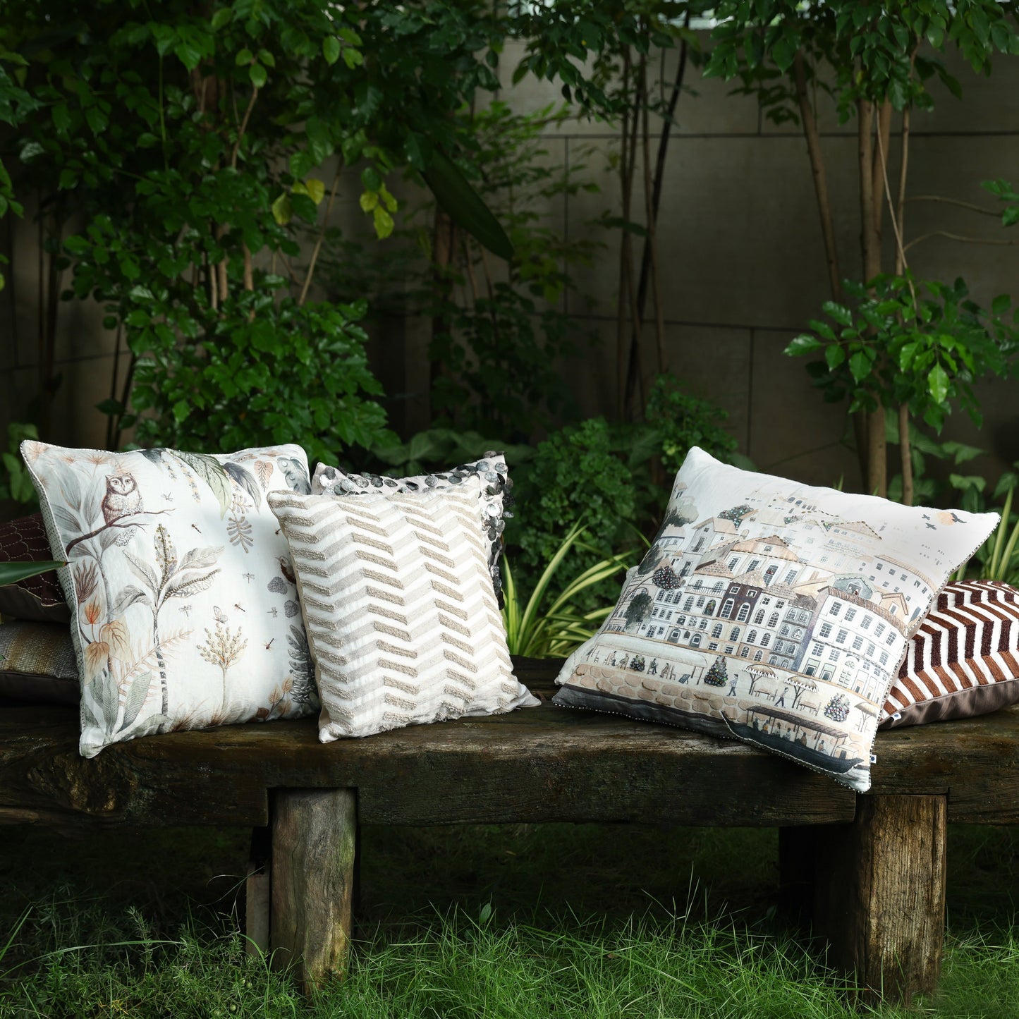 Nagari Hand Embroidered Cushion