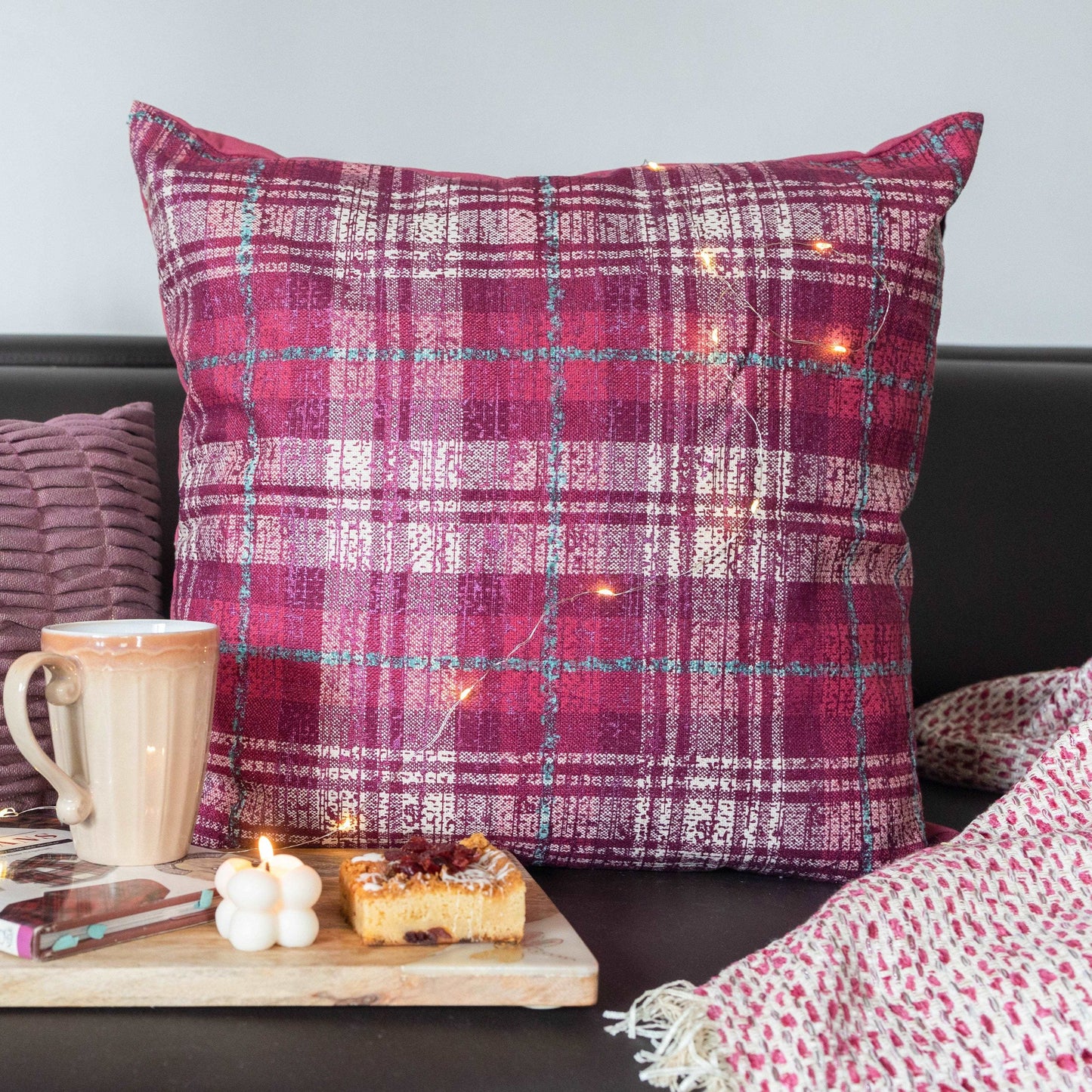 Handwoven Metallic Checks