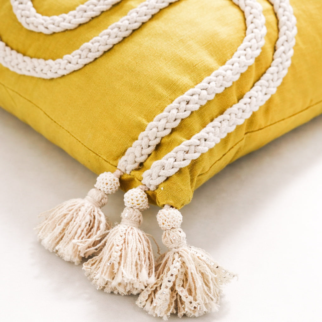 Braid Lime Cushion Cover