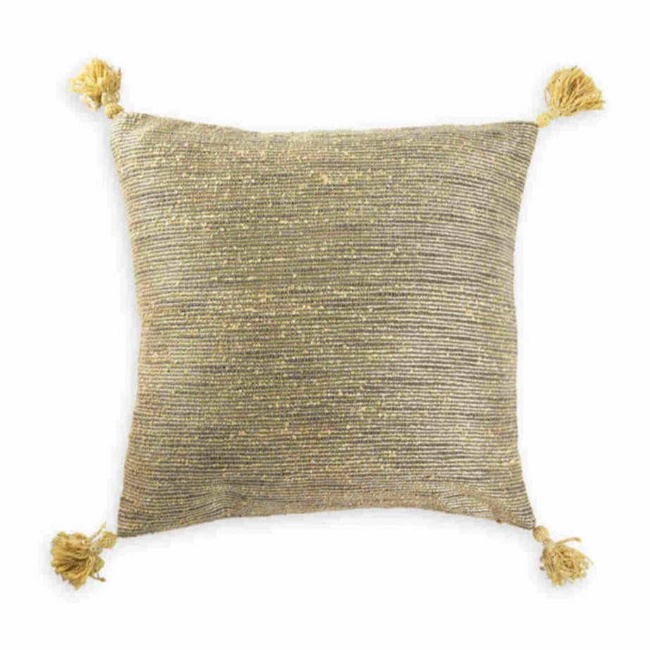 Handwoven Metallic Cushion