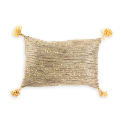 Handwoven Metallic Cushion