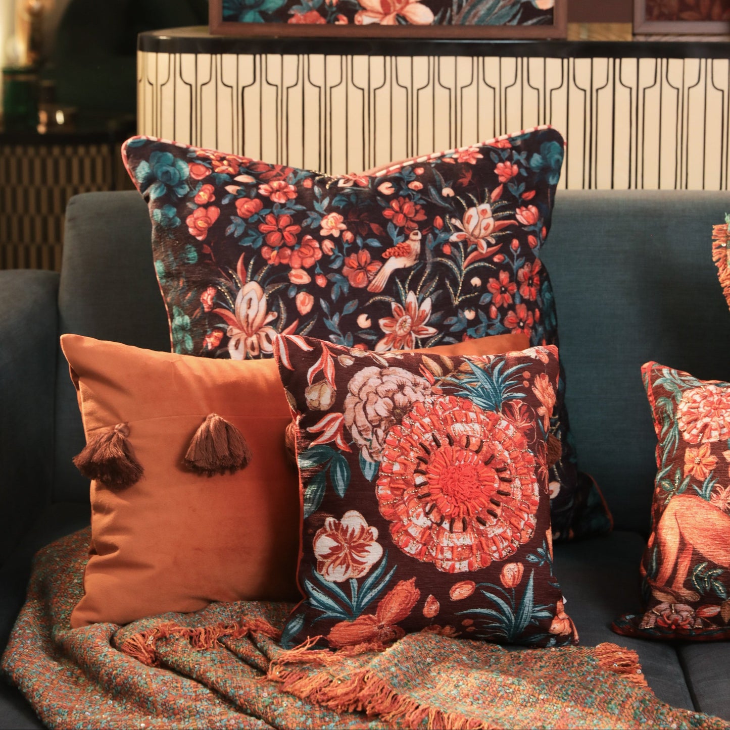 Pushp Chenille Cushion Cover