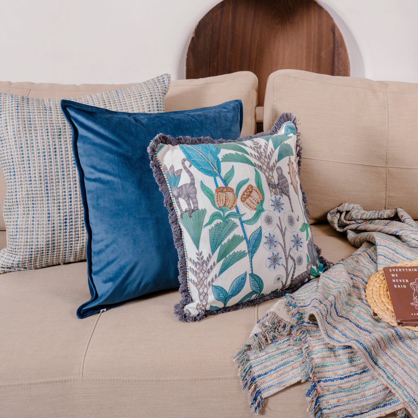 Wildflower Blue Cushion Cover