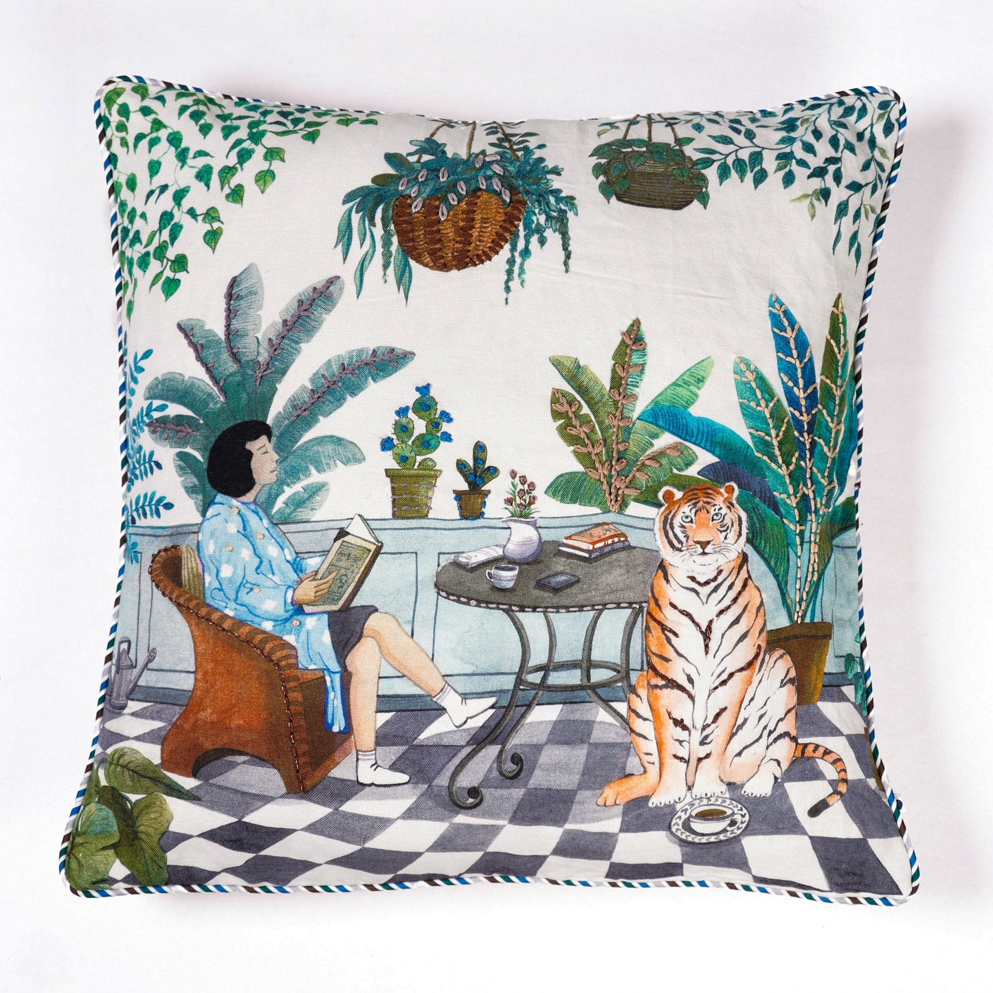 Tyger Blue Cushion Cover