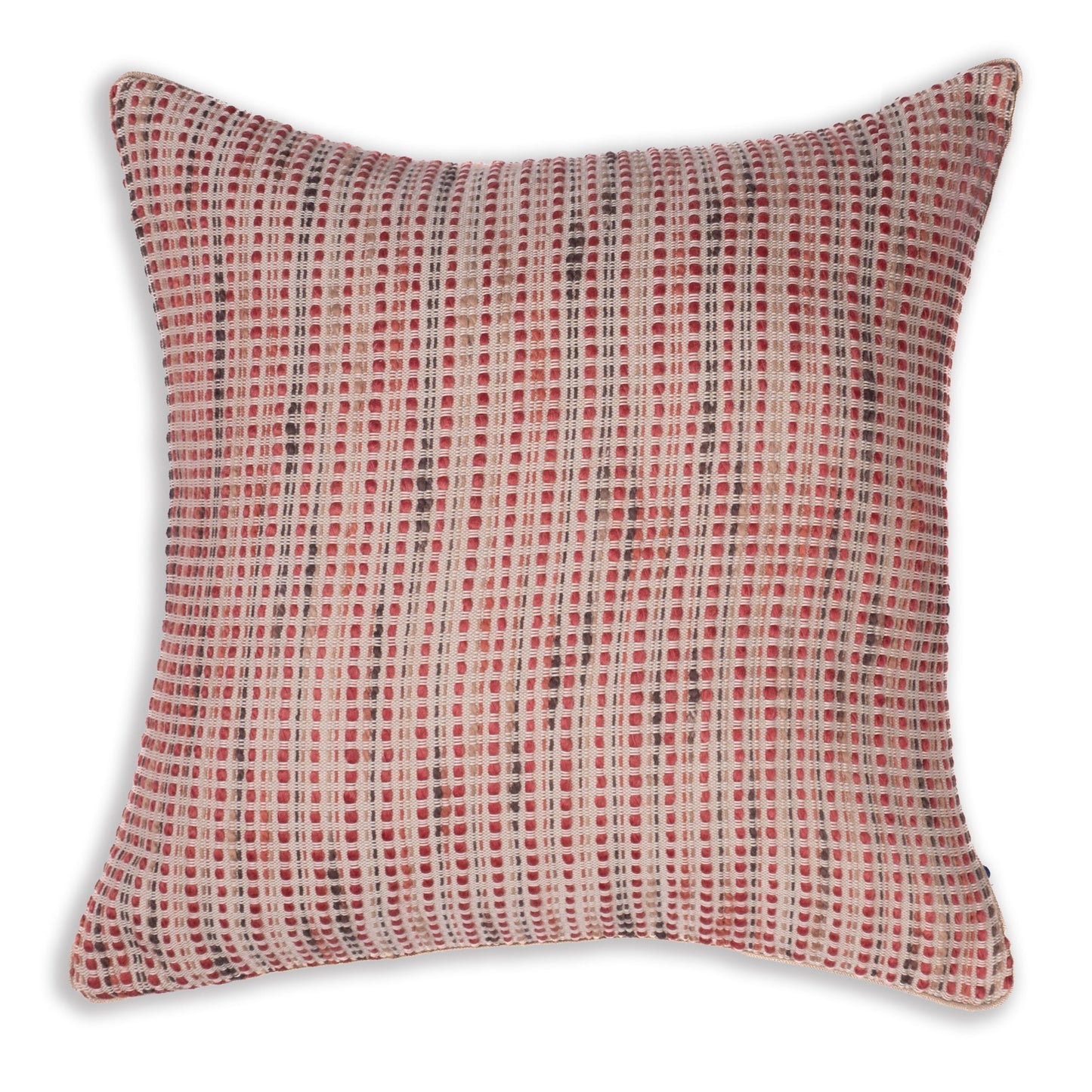 Mirage Red Handwoven Cushion Cover