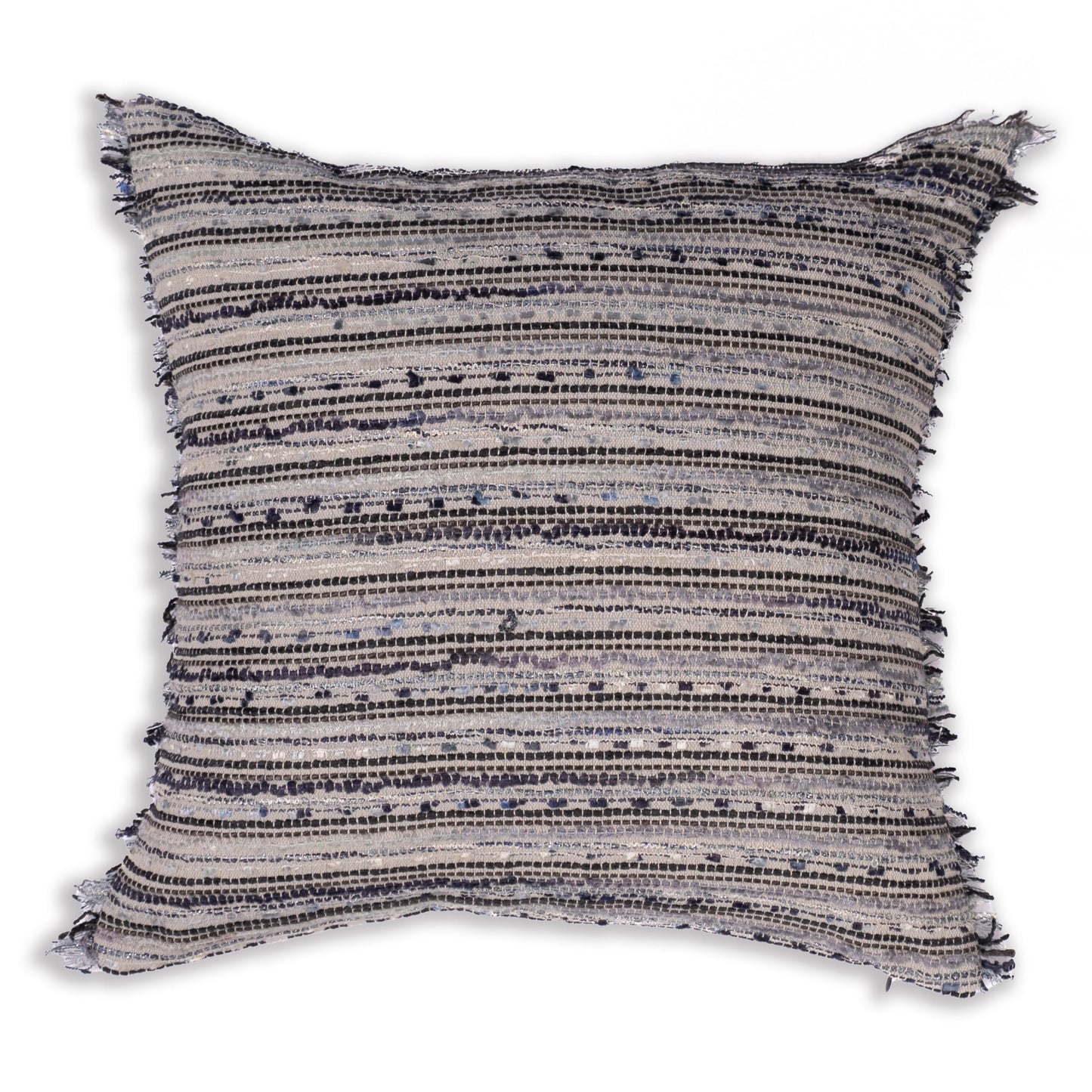 Roadway Black Handwoven Cushion Cover