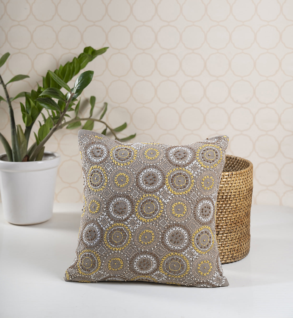 Wreath Cushion Cover.