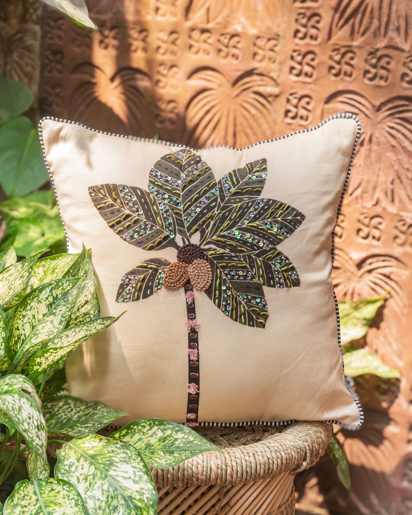 Palm Canopy Cushion Cover