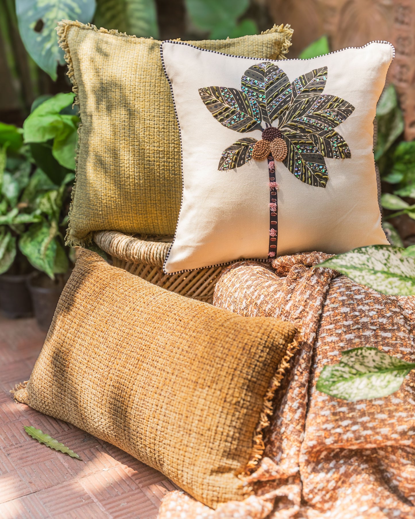 Palm Canopy Cushion Cover