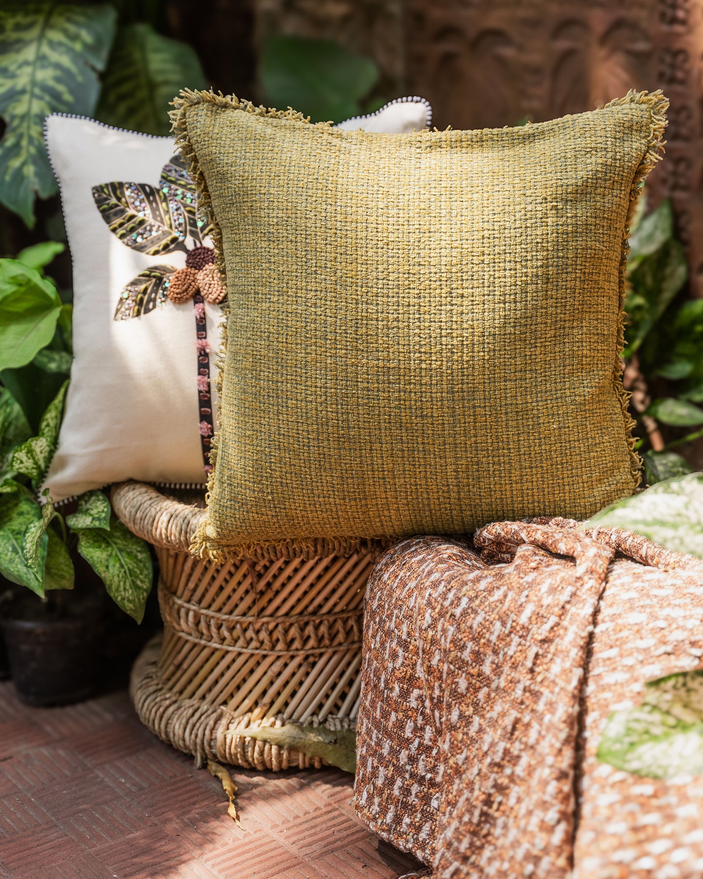 Nomad Lime Cushion Cover