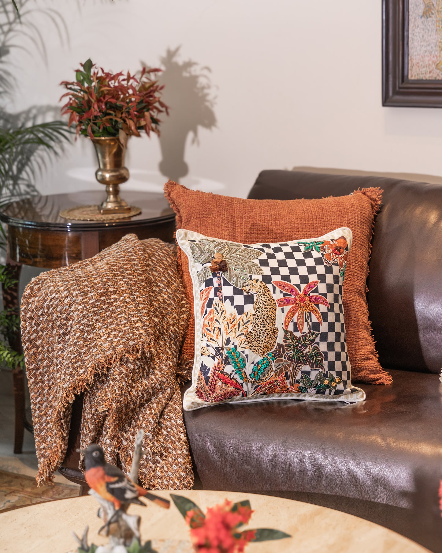 Dune Brown Handwoven Throw
