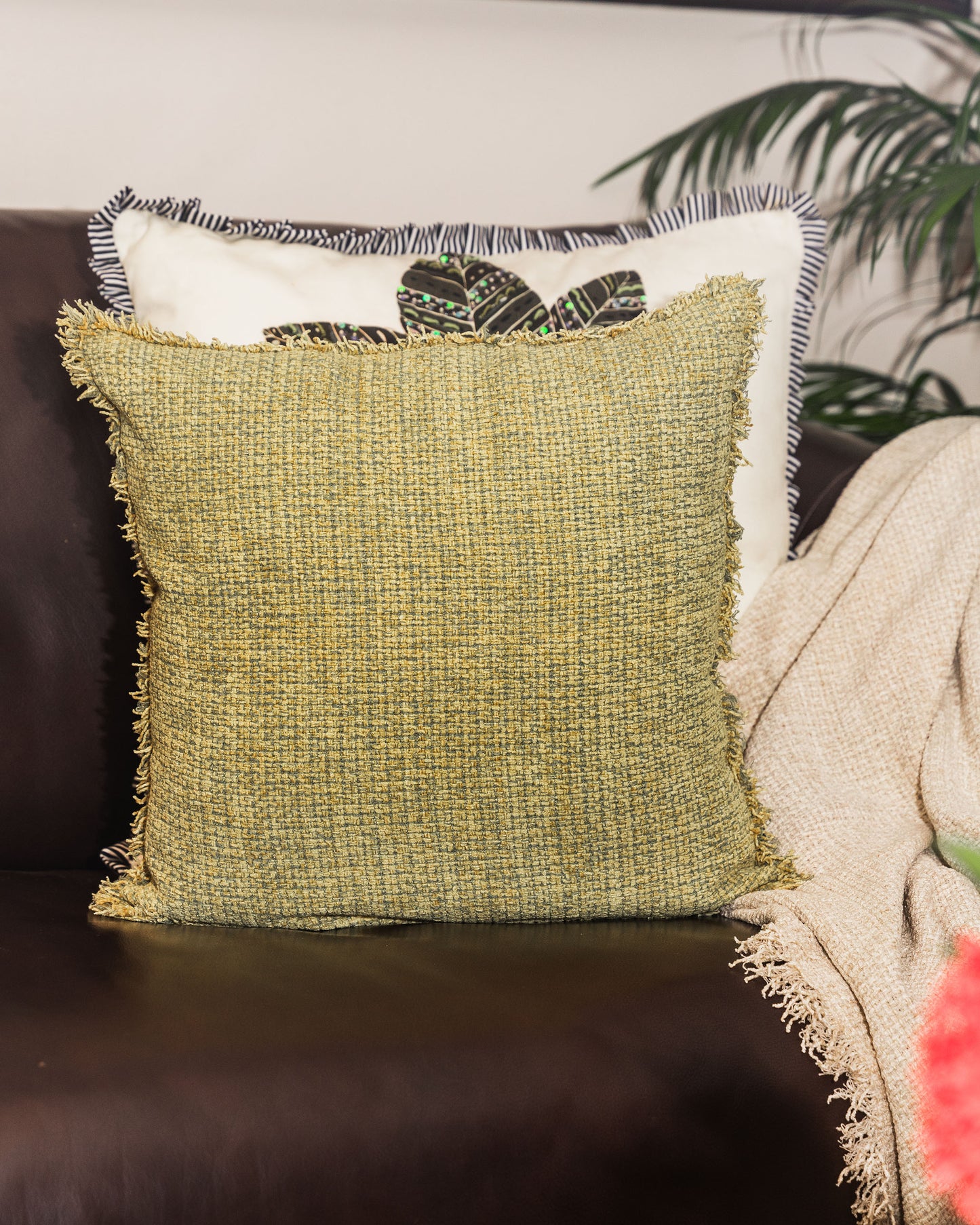 Nomad Lime Cushion Cover