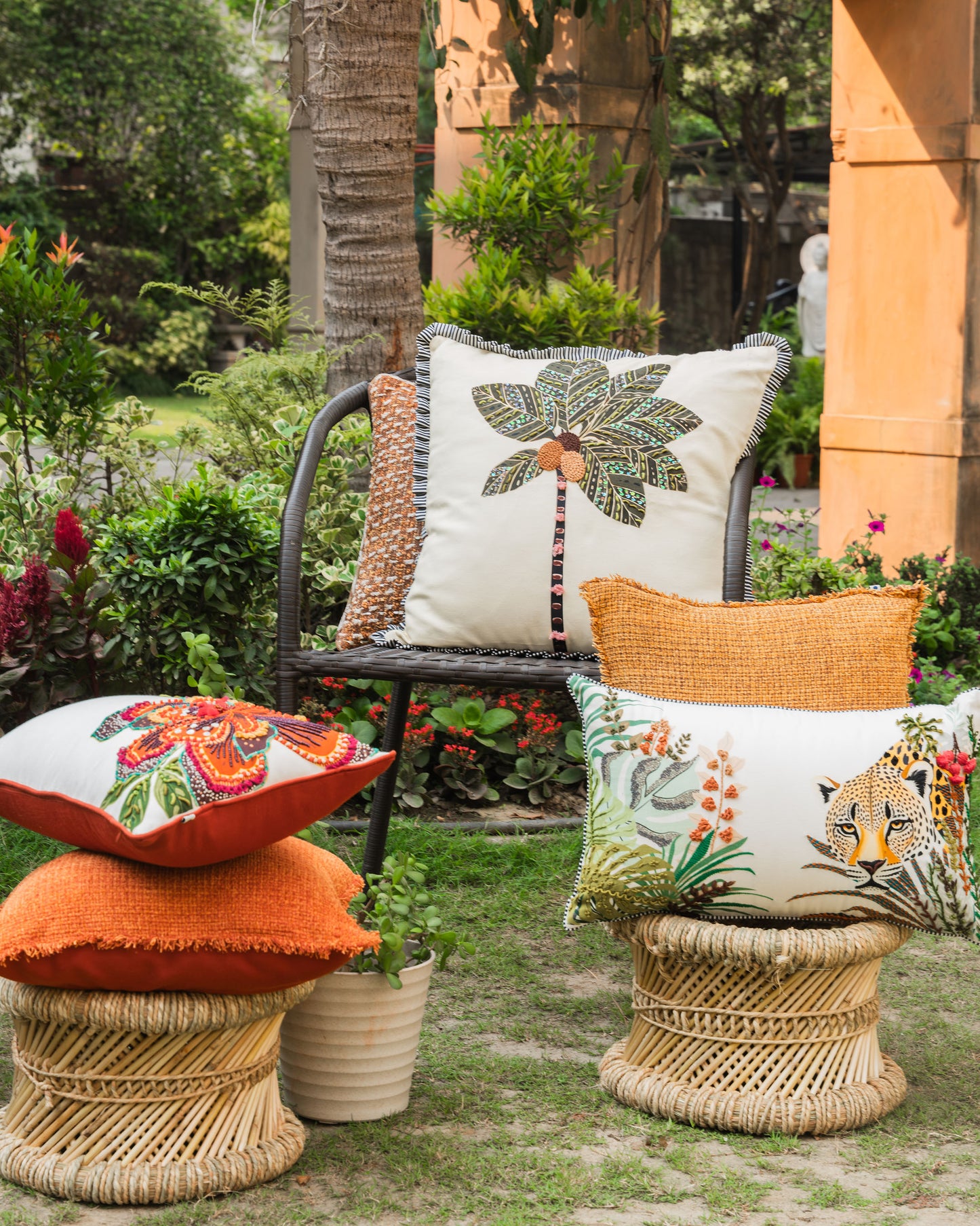 Palm Canopy Cushion Cover