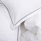 Brilliant White with Dark Grey Embroidered Bedsheet