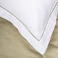 Brilliant White with Sage Embroidered Bedsheet