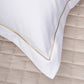 Brilliant White with Coffee Embroidered Bedsheet