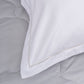 Brilliant White with Silver Embroidered Bedsheet