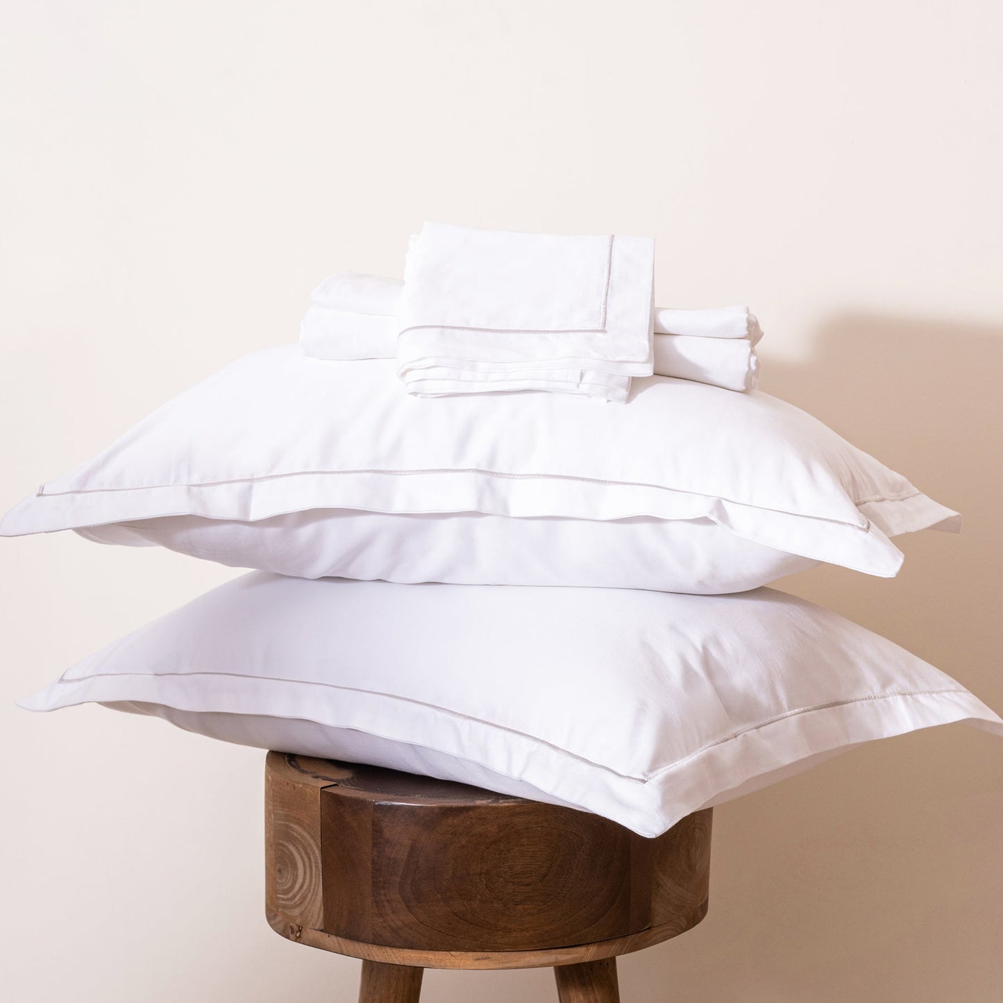Brilliant White with Silver Embroidered Bedsheet