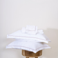 Brilliant White with Blush Embroidered Bedsheet