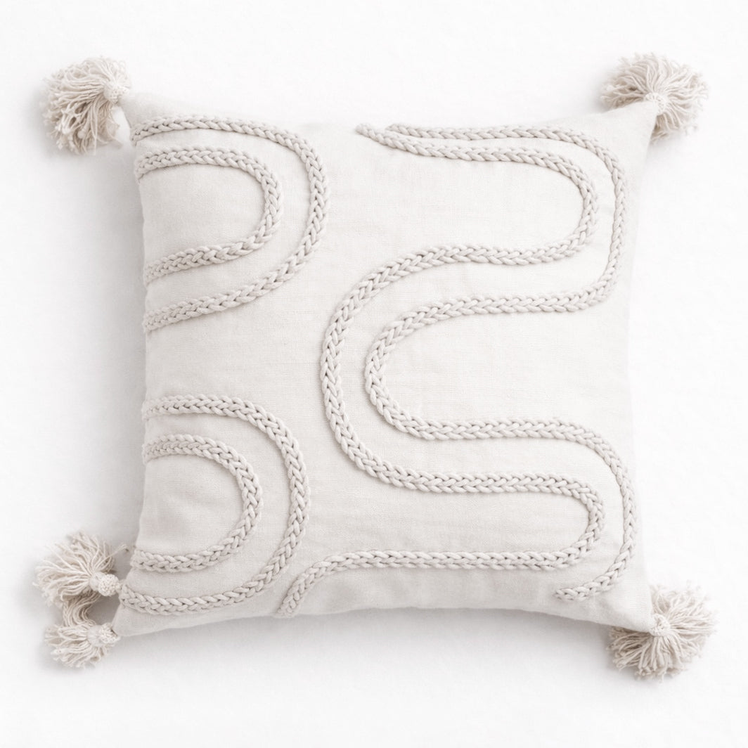 Braid Off White Cushion Cover