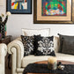 Silver Elegance Embroidered Cushion