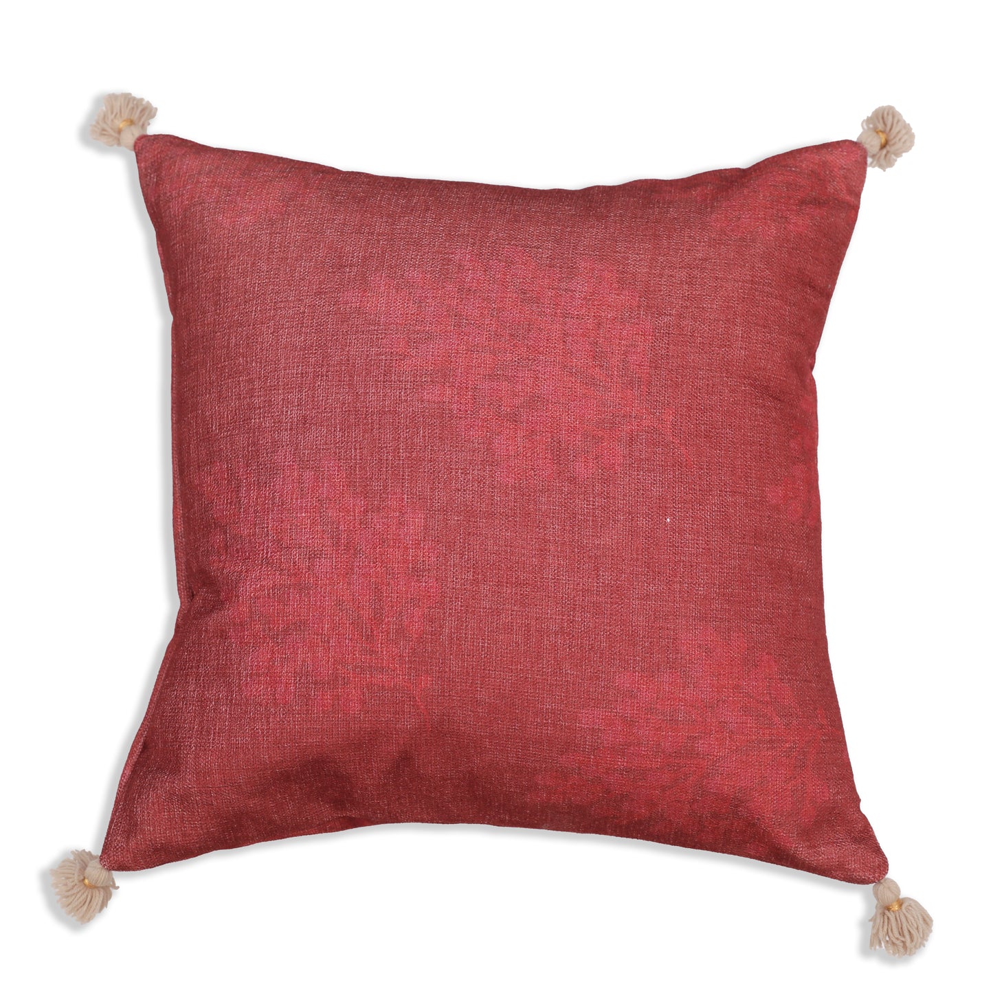 Breeze Red Chenille Cushion Cover