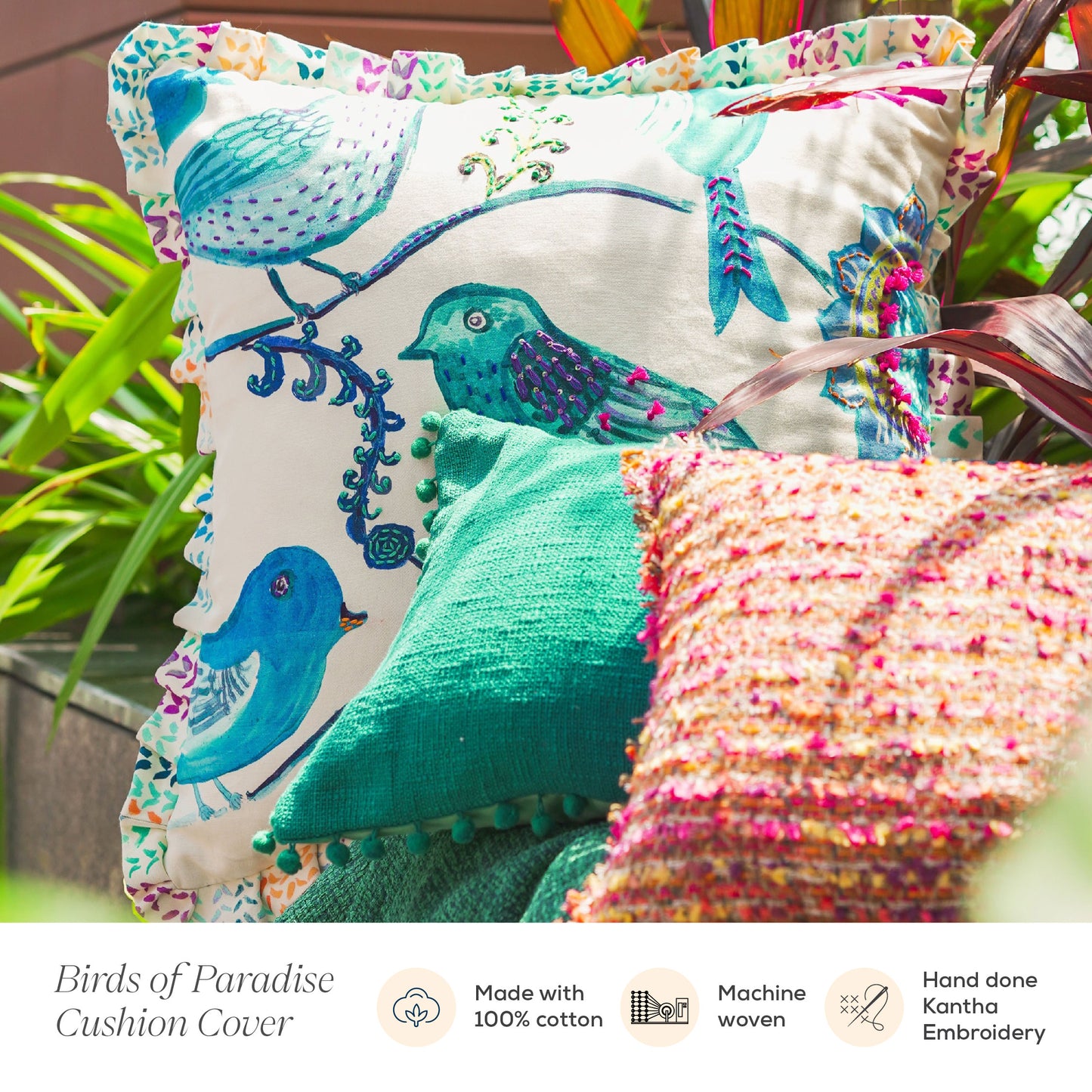 Bird of Paradise Cushion Cover