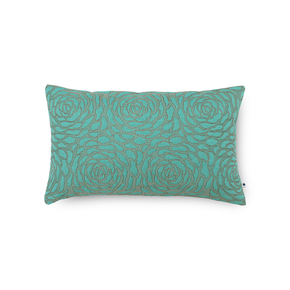 Rosebud Embroiderd Cushion Cover